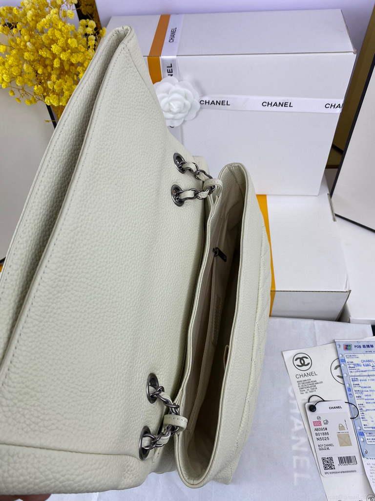 Chanel AS8095 Chanel Flap bag Calfskin White