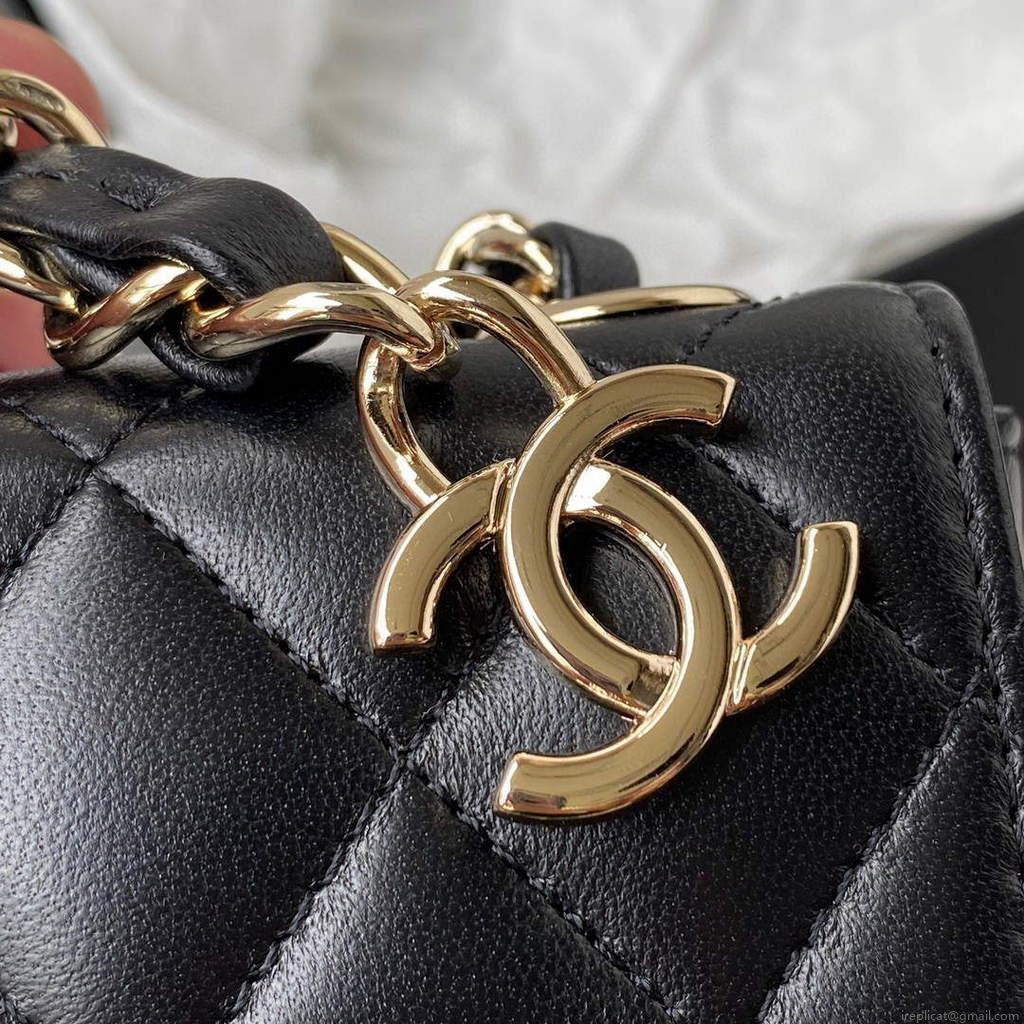 Chanel AP2305 Chanel Mini Flap bag Lambskin Black