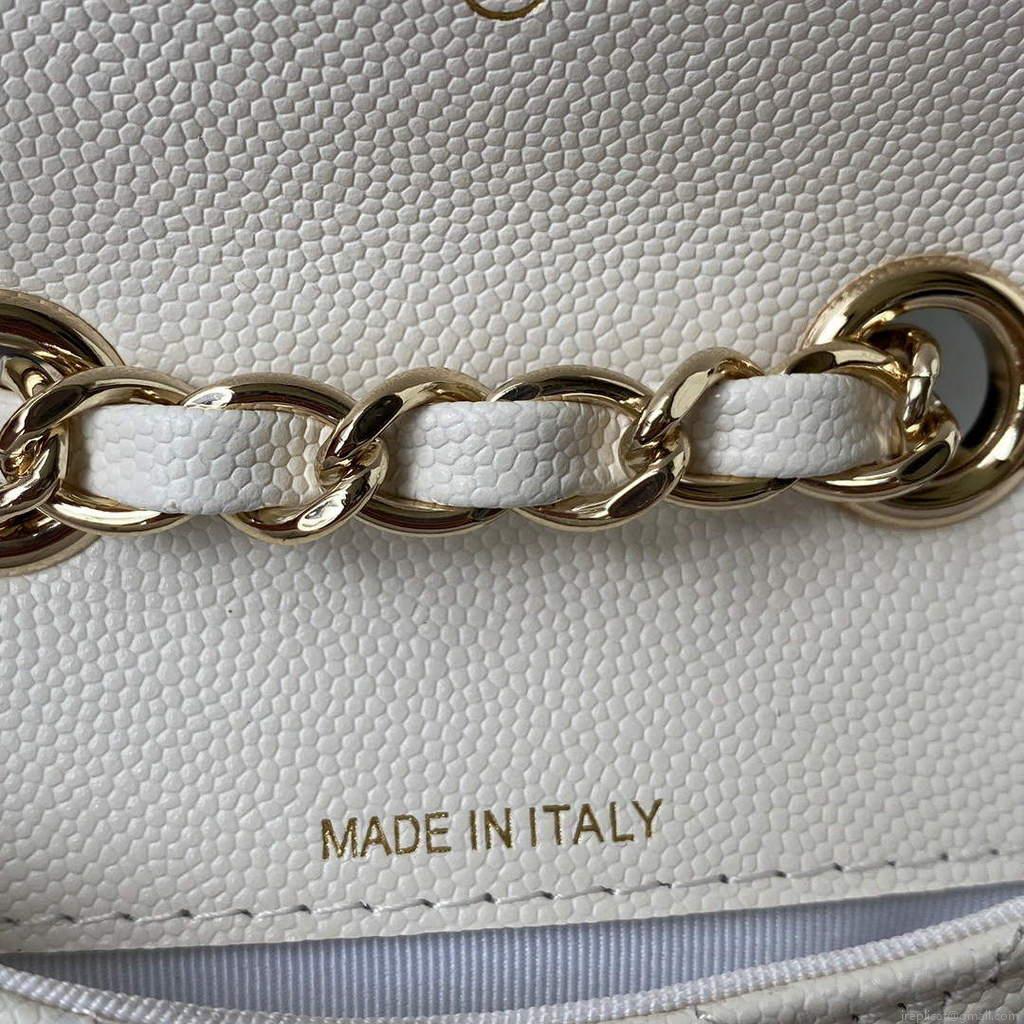 Chanel AP2305 Chanel Mini Flap bag Calfskin White