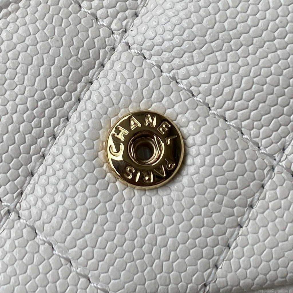 Chanel AP2305 Chanel Mini Flap bag Calfskin White