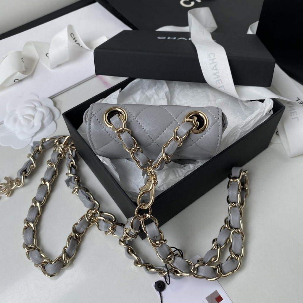 Chanel AP2305 Chanel Mini Flap bag Calfskin Grey