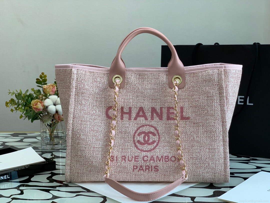 Chanel A66941 Chanel Large Shopping Bag Tote Shoulder Pink
