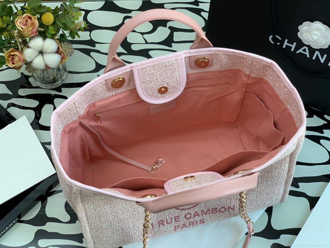 Chanel A66941 Chanel Large Shopping Bag Tote Shoulder Pink