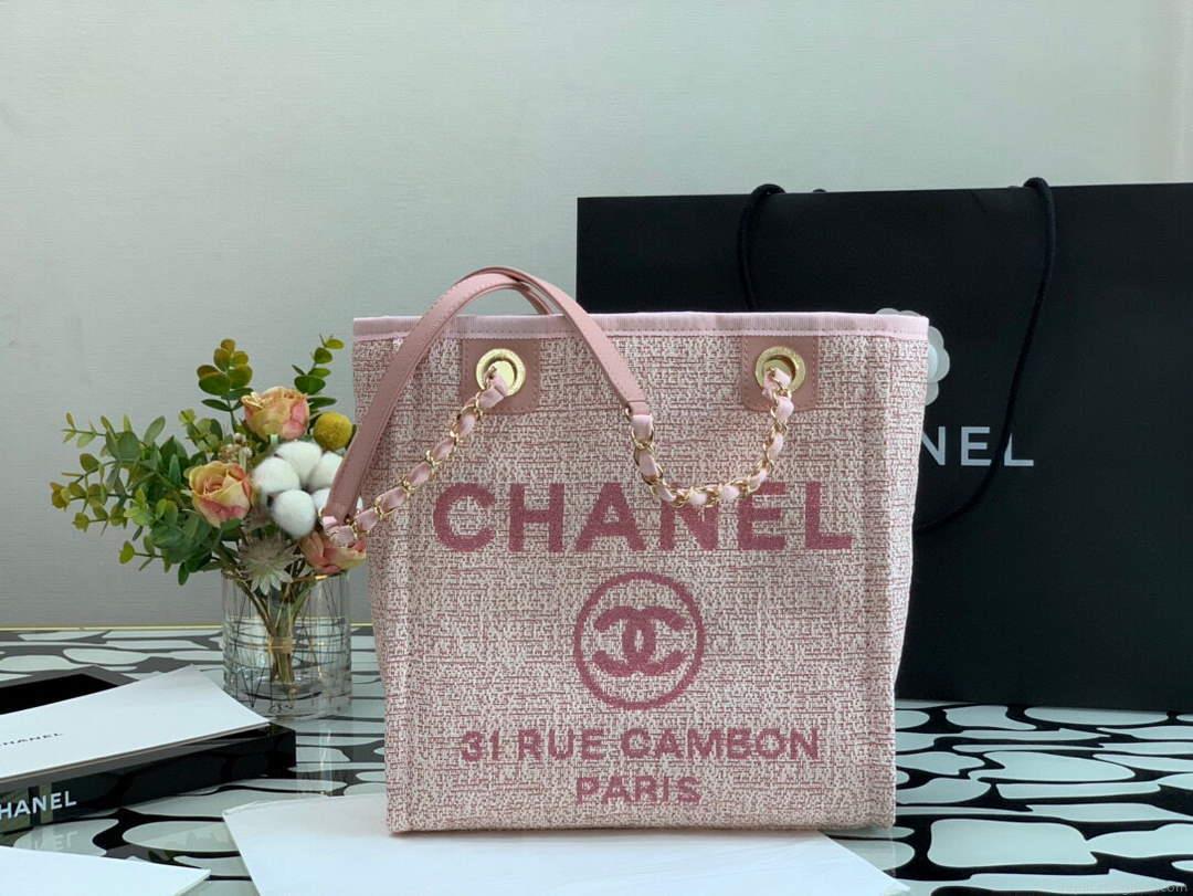 Chanel A66941 Chanel Medium Shopping Bag Tote Shoulder Pink