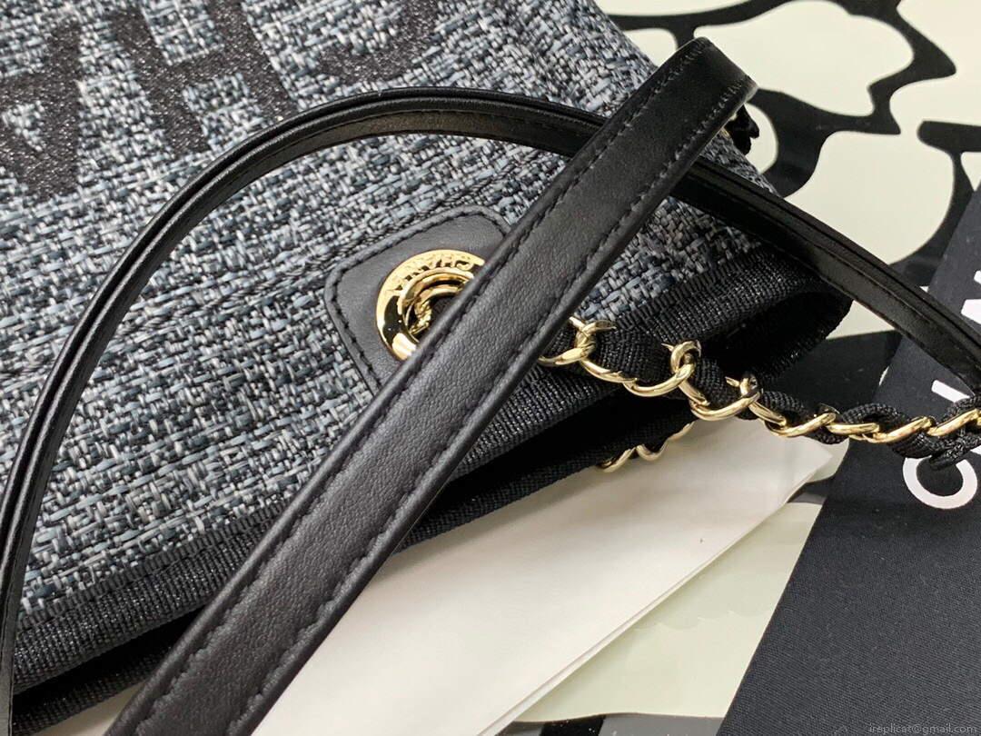 Chanel A66941 Chanel Medium Shopping Bag Tote Shoulder Black
