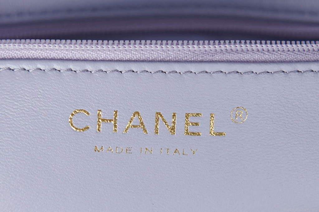 Chanel AS3113 Mini Flap Bag Lambskin Light Purple