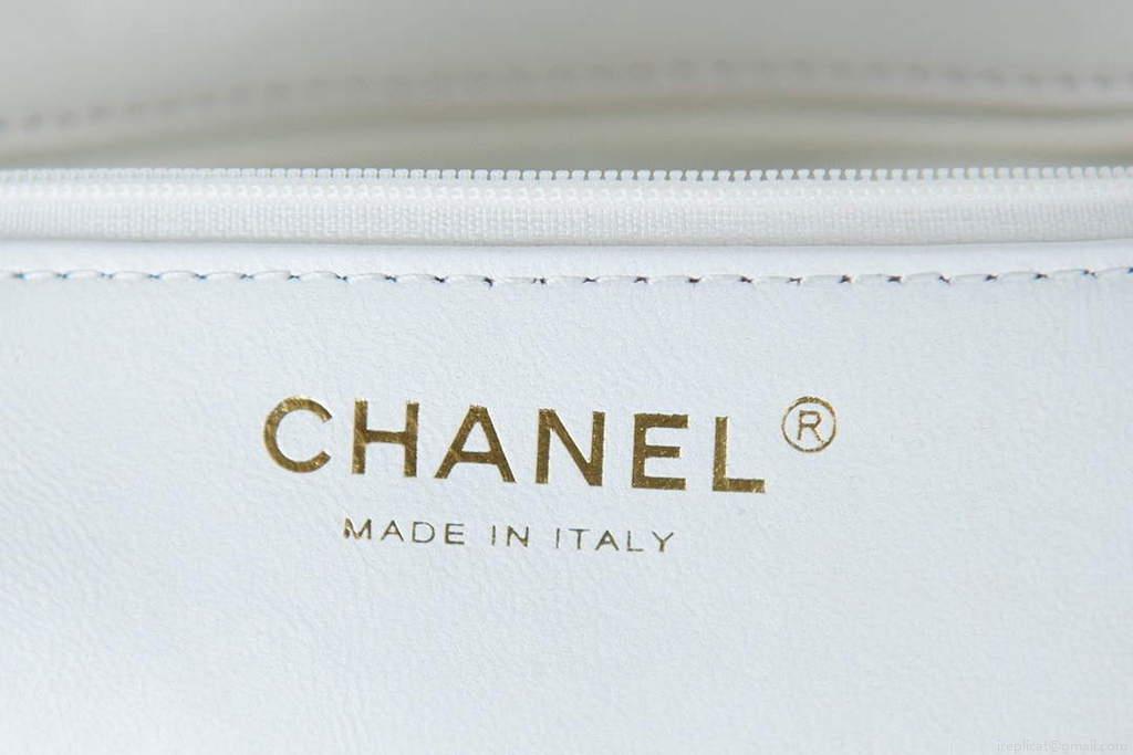 Chanel AS3113 Mini Flap Bag Lambskin White