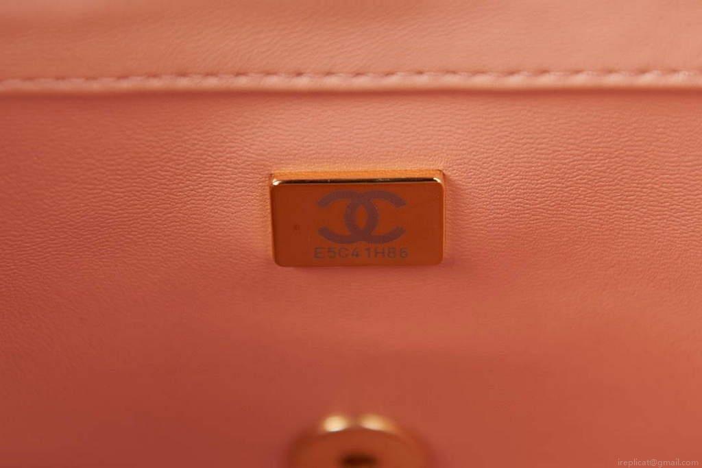 Chanel AS3113 Mini Flap Bag Lambskin Ocher Yellow