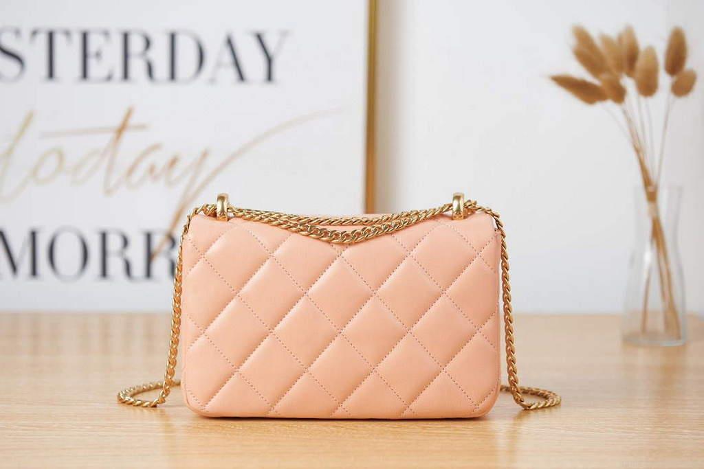 Chanel AS3114 Flap Bag Lambskin Ocher Yellow