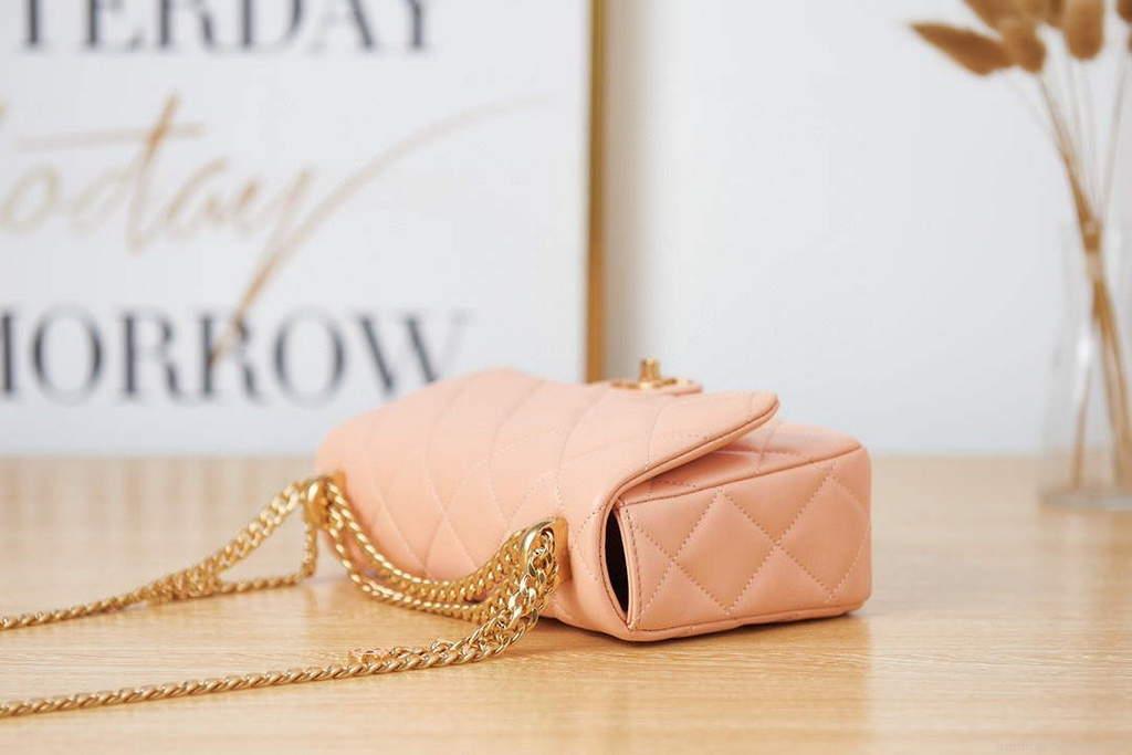 Chanel AS3114 Flap Bag Lambskin Ocher Yellow