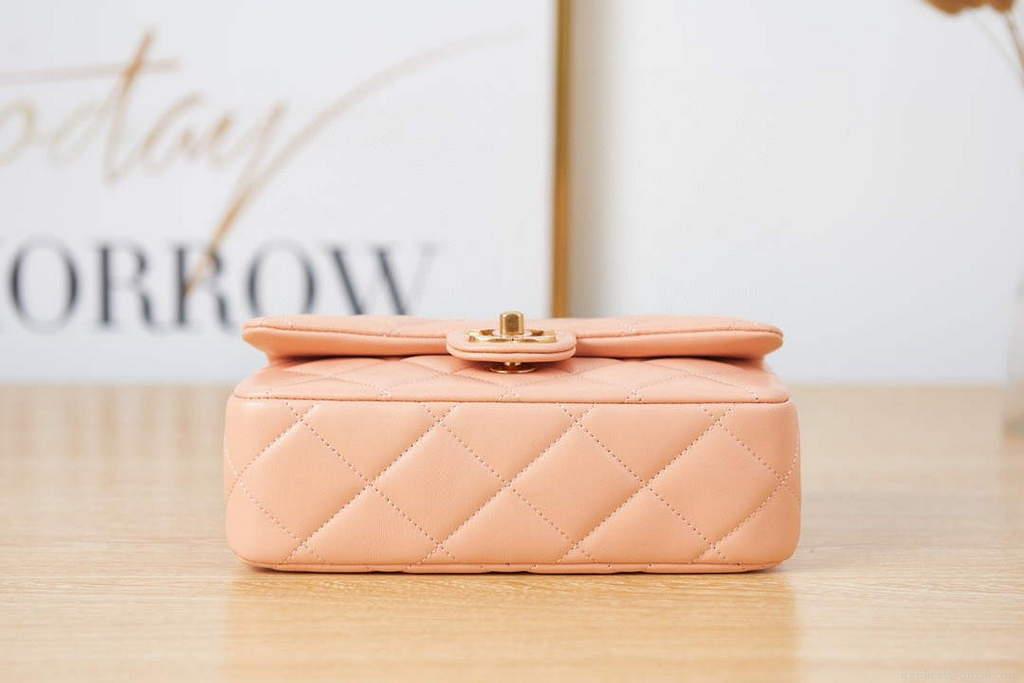Chanel AS3114 Flap Bag Lambskin Ocher Yellow