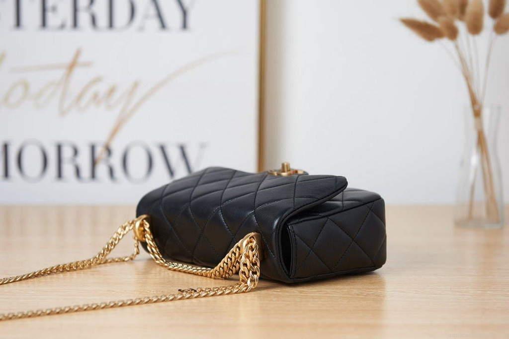 Chanel AS3114 Flap Bag Lambskin Black