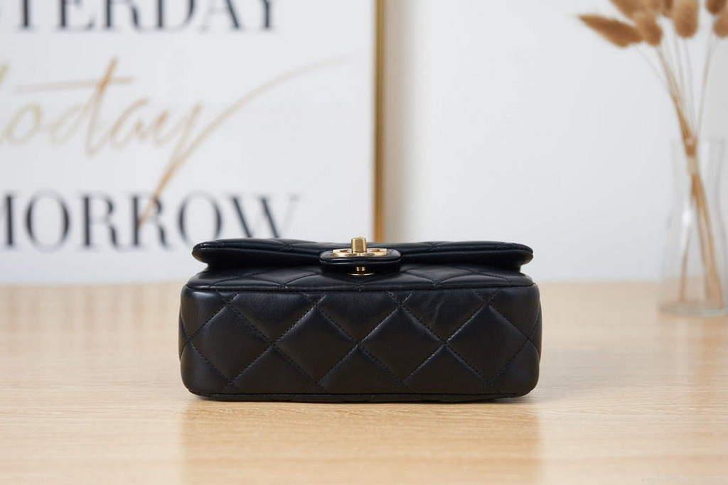 Chanel AS3114 Flap Bag Lambskin Black