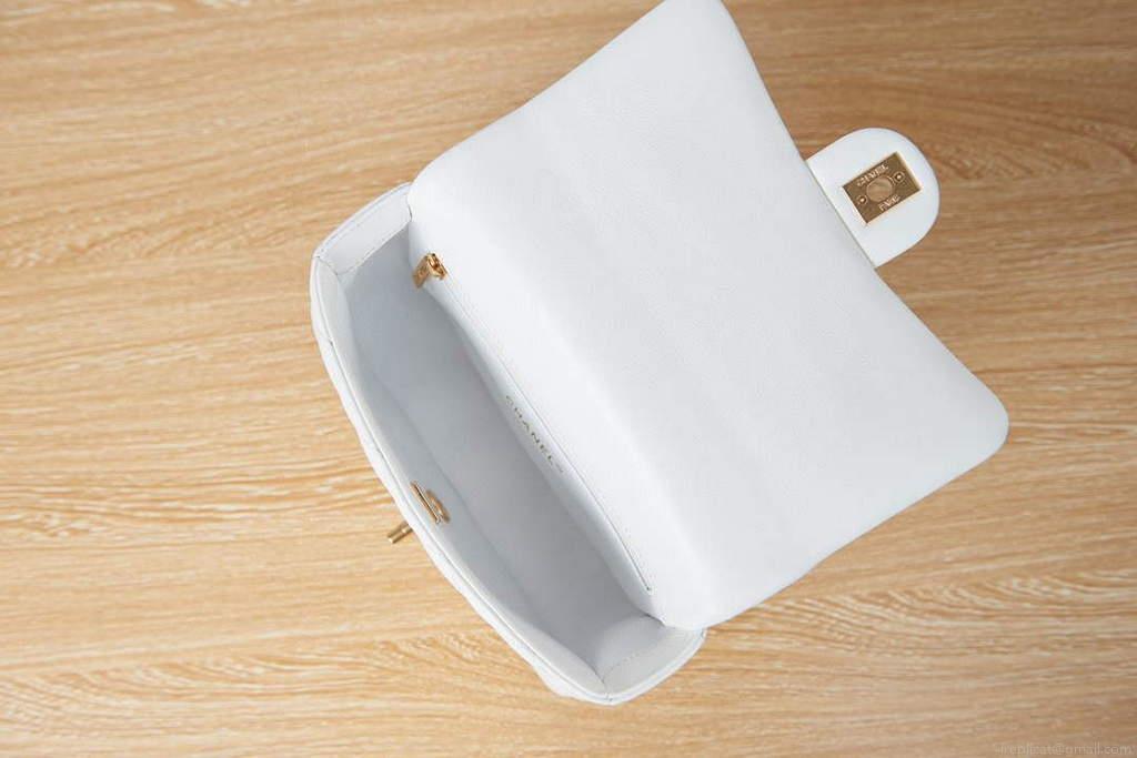 Chanel AS3114 Flap Bag Lambskin White