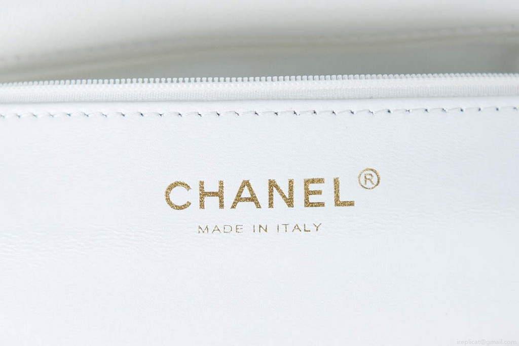 Chanel AS3114 Flap Bag Lambskin White