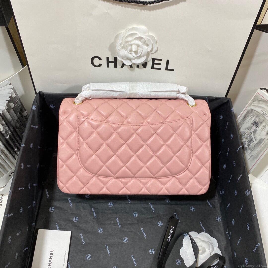 Chanel CF A01113 Classic Flap Bag in Lambskin Light Pink