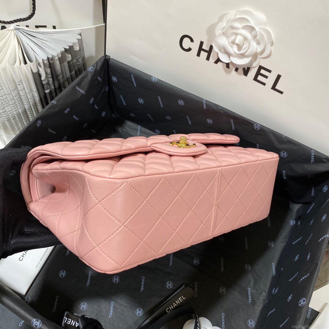Chanel CF A01113 Classic Flap Bag in Lambskin Light Pink