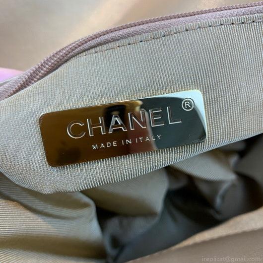 Chanel 19 Maxi Handbag Lambskin Gold AS1162 Gold