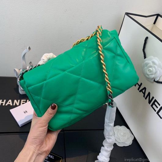 Chanel As1160 Chanel 19 Handbag Flap Lambskin Green