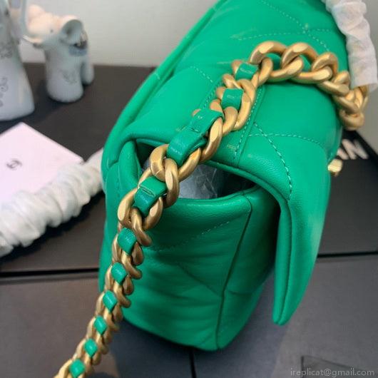 Chanel As1160 Chanel 19 Handbag Flap Lambskin Green