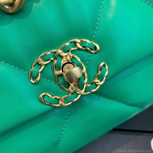 Chanel As1160 Chanel 19 Handbag Flap Lambskin Green