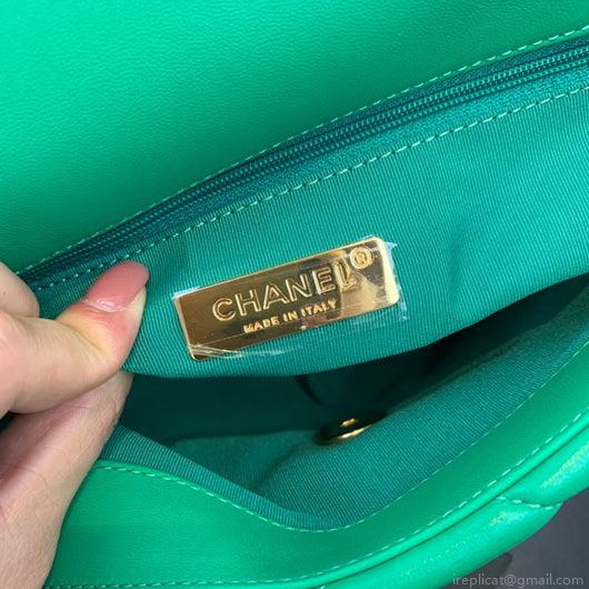 Chanel As1160 Chanel 19 Handbag Flap Lambskin Green