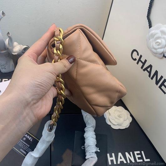 Chanel As1160 Chanel 19 Handbag Flap Lambskin Lake Nude Pink