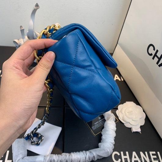 Chanel As1160 Chanel 19 Handbag Flap Lambskin dark blue