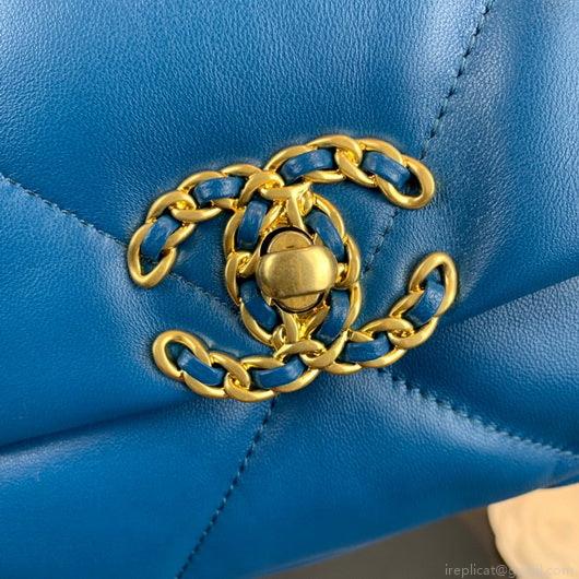 Chanel As1160 Chanel 19 Handbag Flap Lambskin dark blue