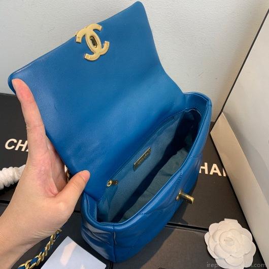 Chanel As1160 Chanel 19 Handbag Flap Lambskin dark blue