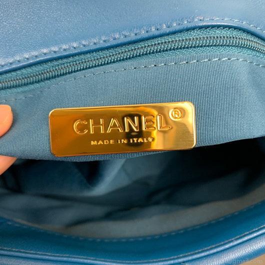 Chanel As1160 Chanel 19 Handbag Flap Lambskin dark blue