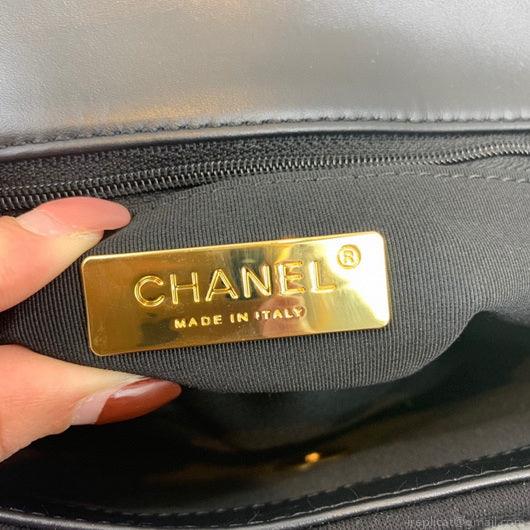 Chanel As1160 Chanel 19 Handbag Flap Shoulder Velvet Black