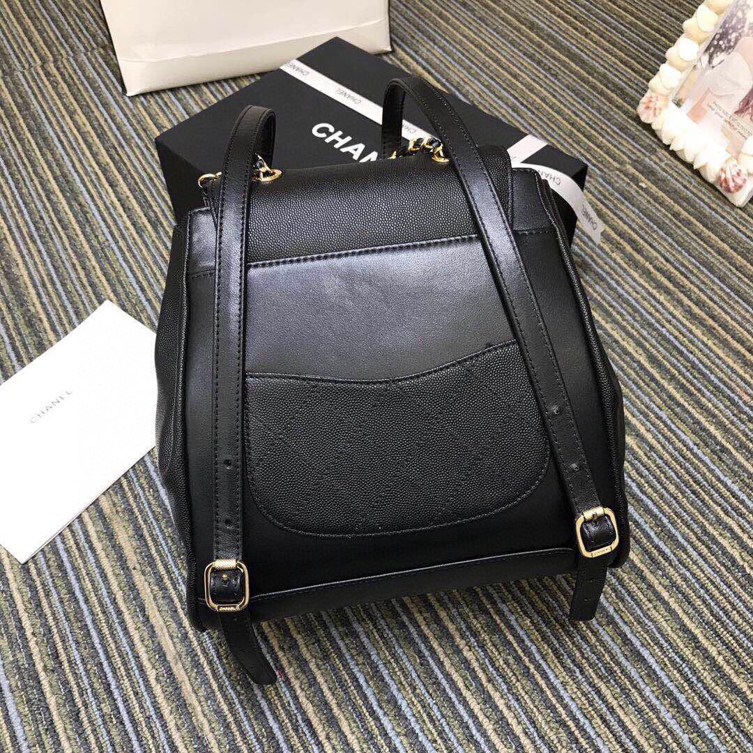 CHANEL A93748 Matelasse Caviar Leather Black
