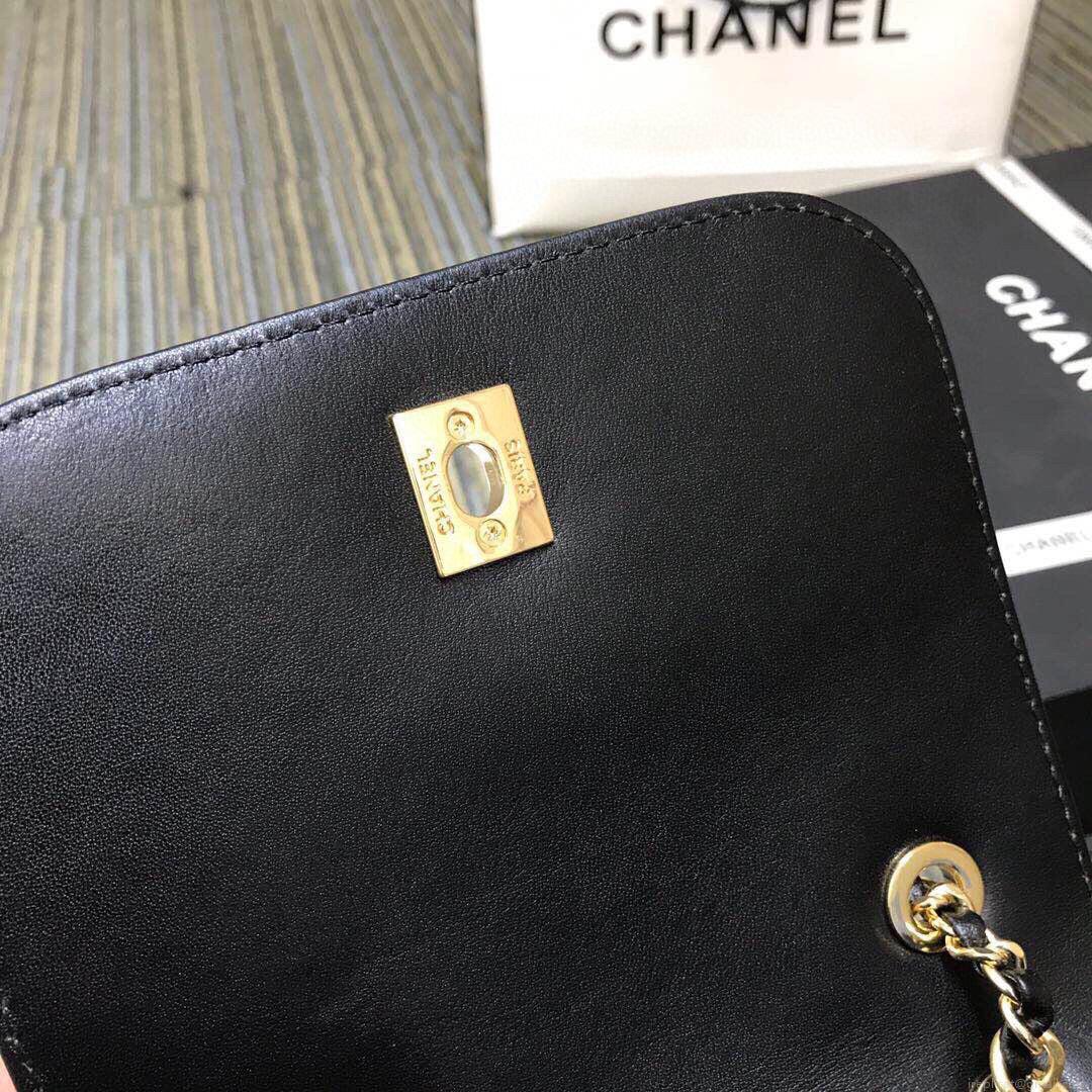 CHANEL A93748 Matelasse Caviar Leather Black