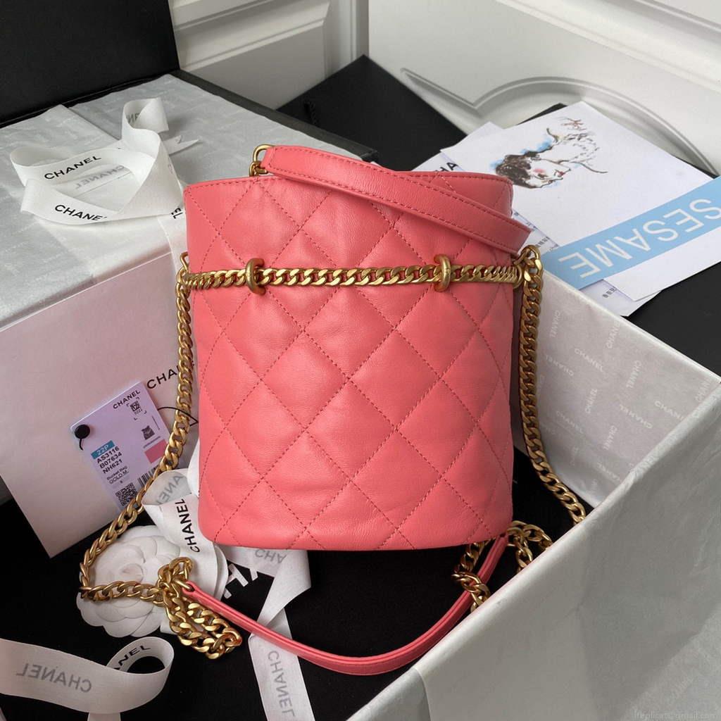 Chanel Bucket Bag Lambskin AS3116 Pink