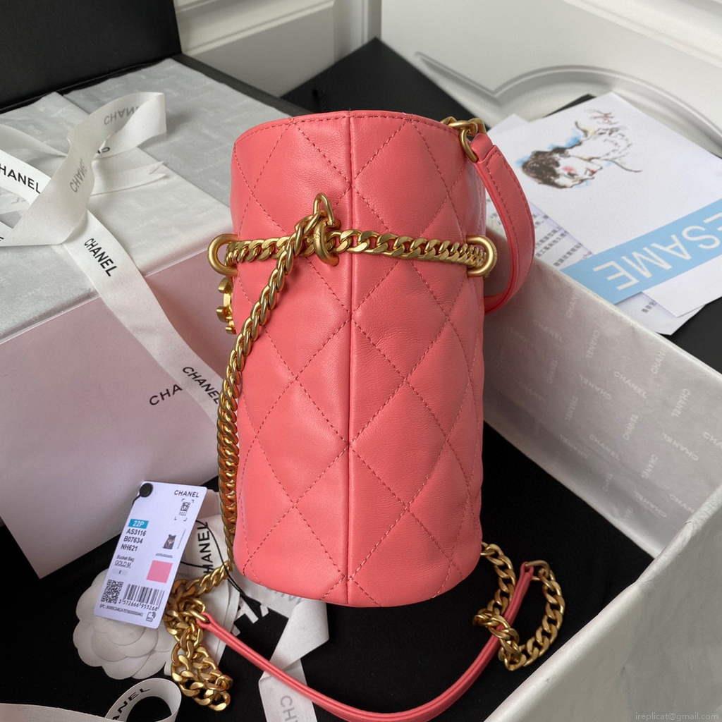 Chanel Bucket Bag Lambskin AS3116 Pink