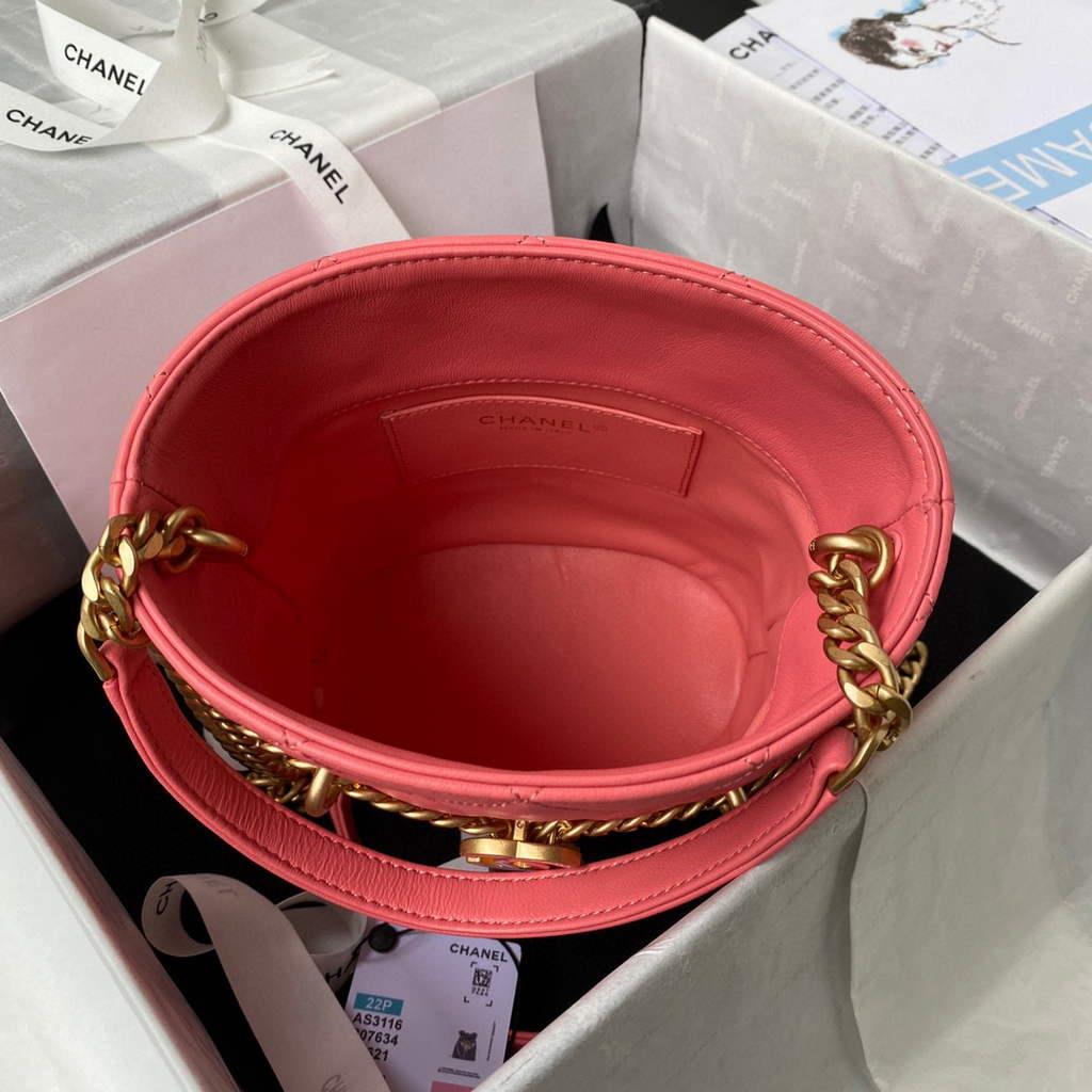 Chanel Bucket Bag Lambskin AS3116 Pink