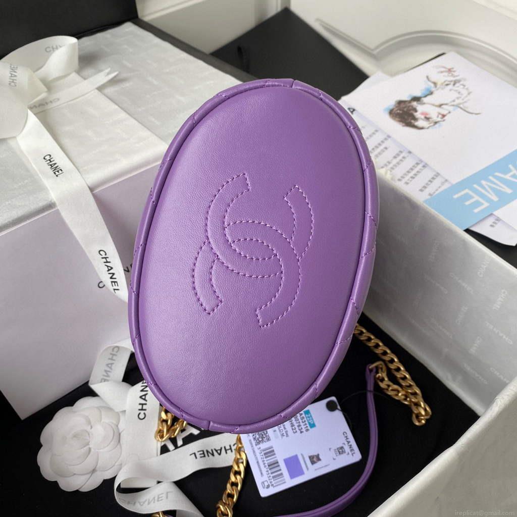 Chanel Bucket Bag Lambskin AS3116 Purple