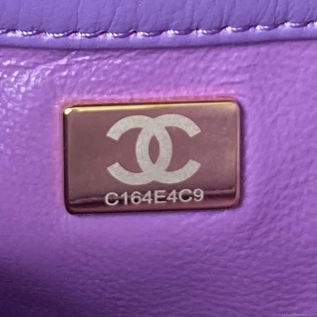 Chanel Bucket Bag Lambskin AS3116 Purple