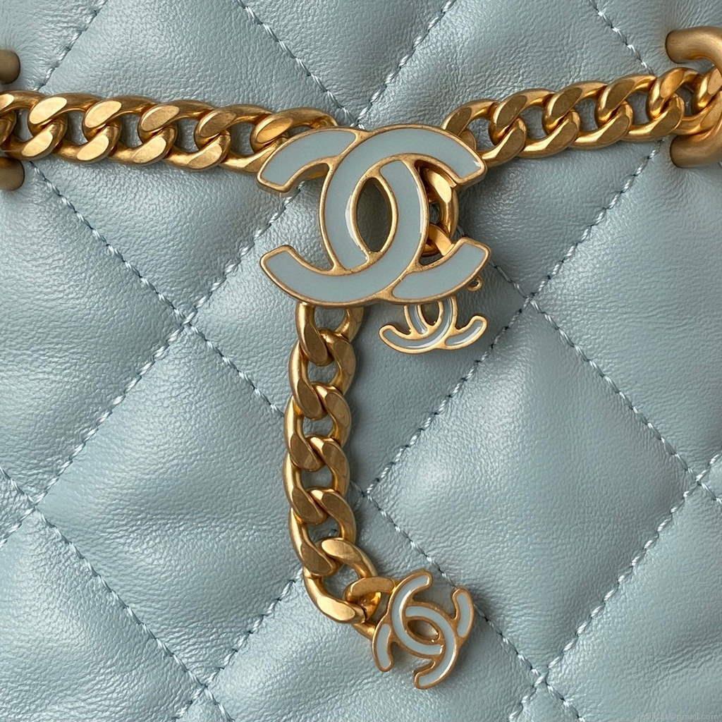 Chanel Bucket Bag Lambskin AS3116 Blue