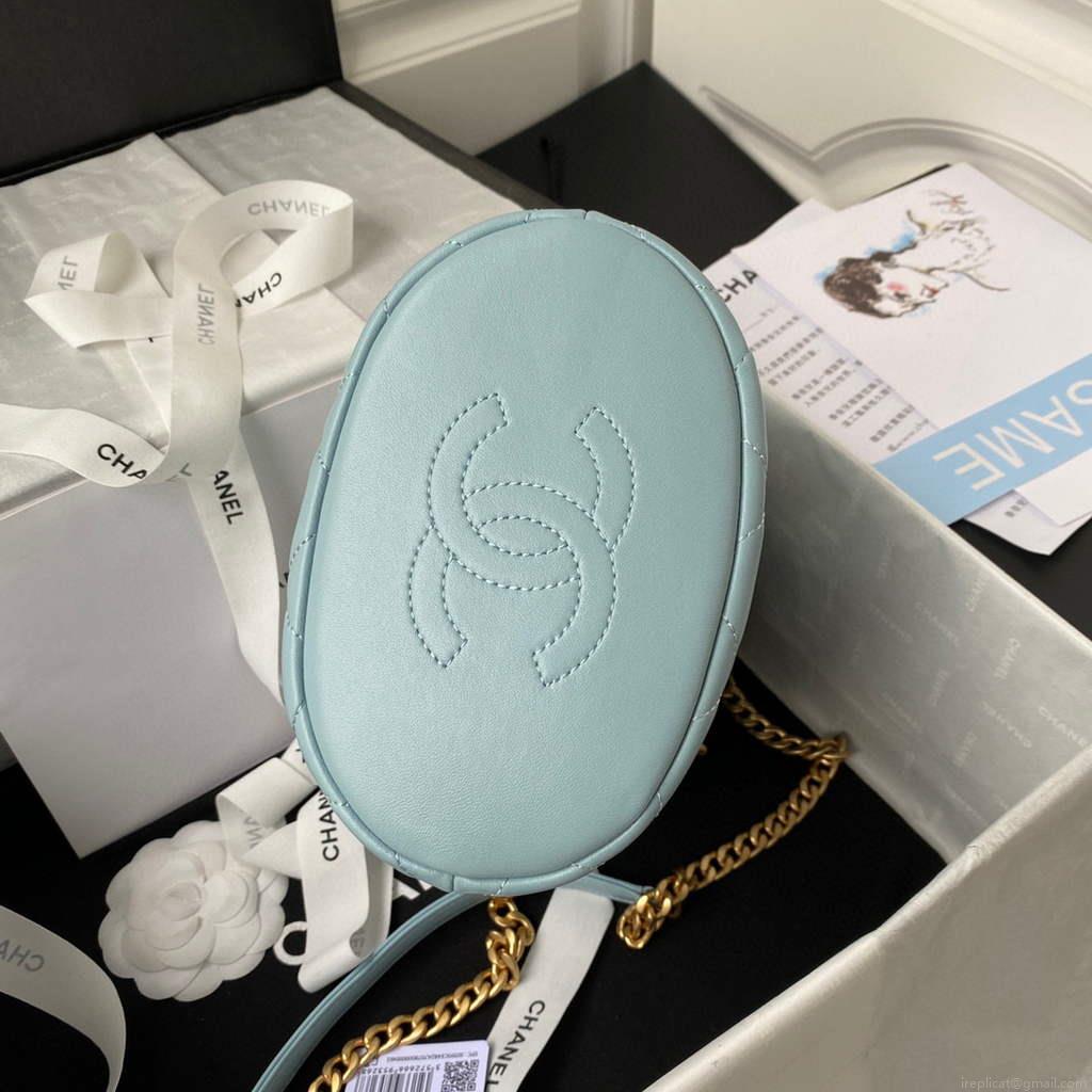 Chanel Bucket Bag Lambskin AS3116 Blue