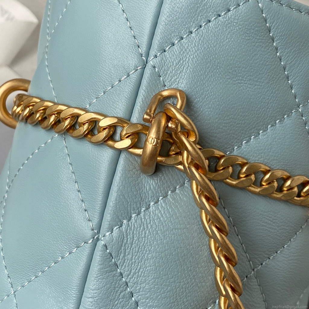 Chanel Bucket Bag Lambskin AS3116 Blue
