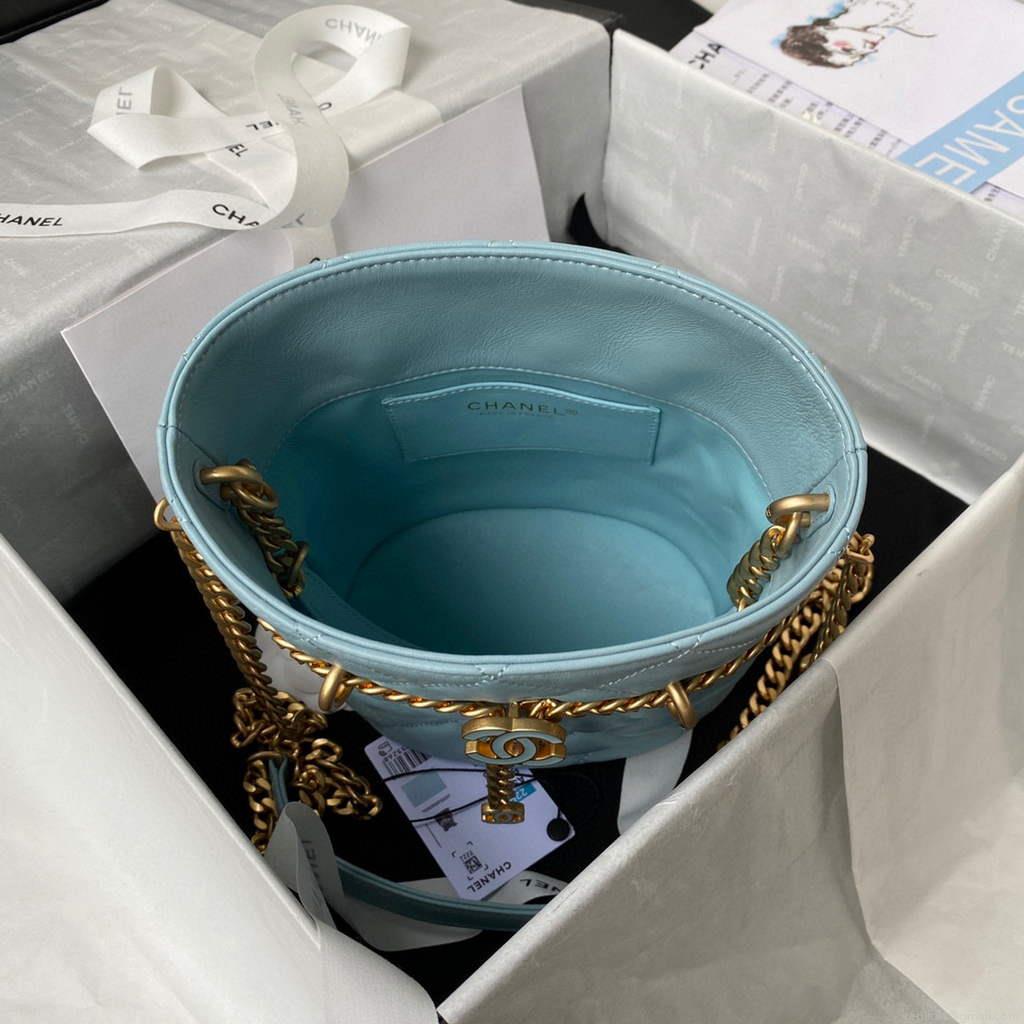 Chanel Bucket Bag Lambskin AS3116 Blue
