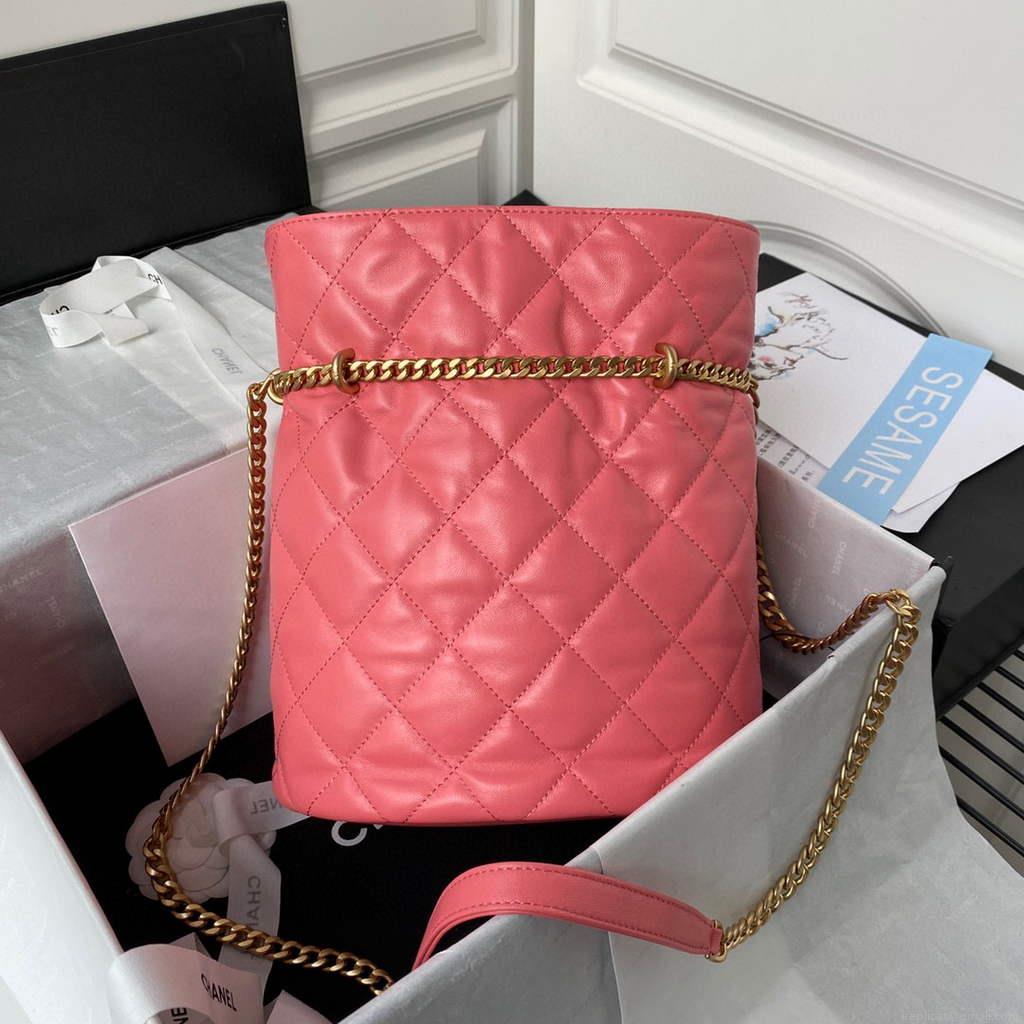 Chanel AS3117 Bucket Bag Lambskin Pink