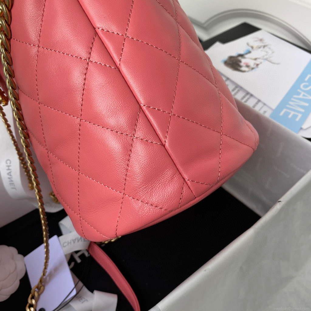 Chanel AS3117 Bucket Bag Lambskin Pink