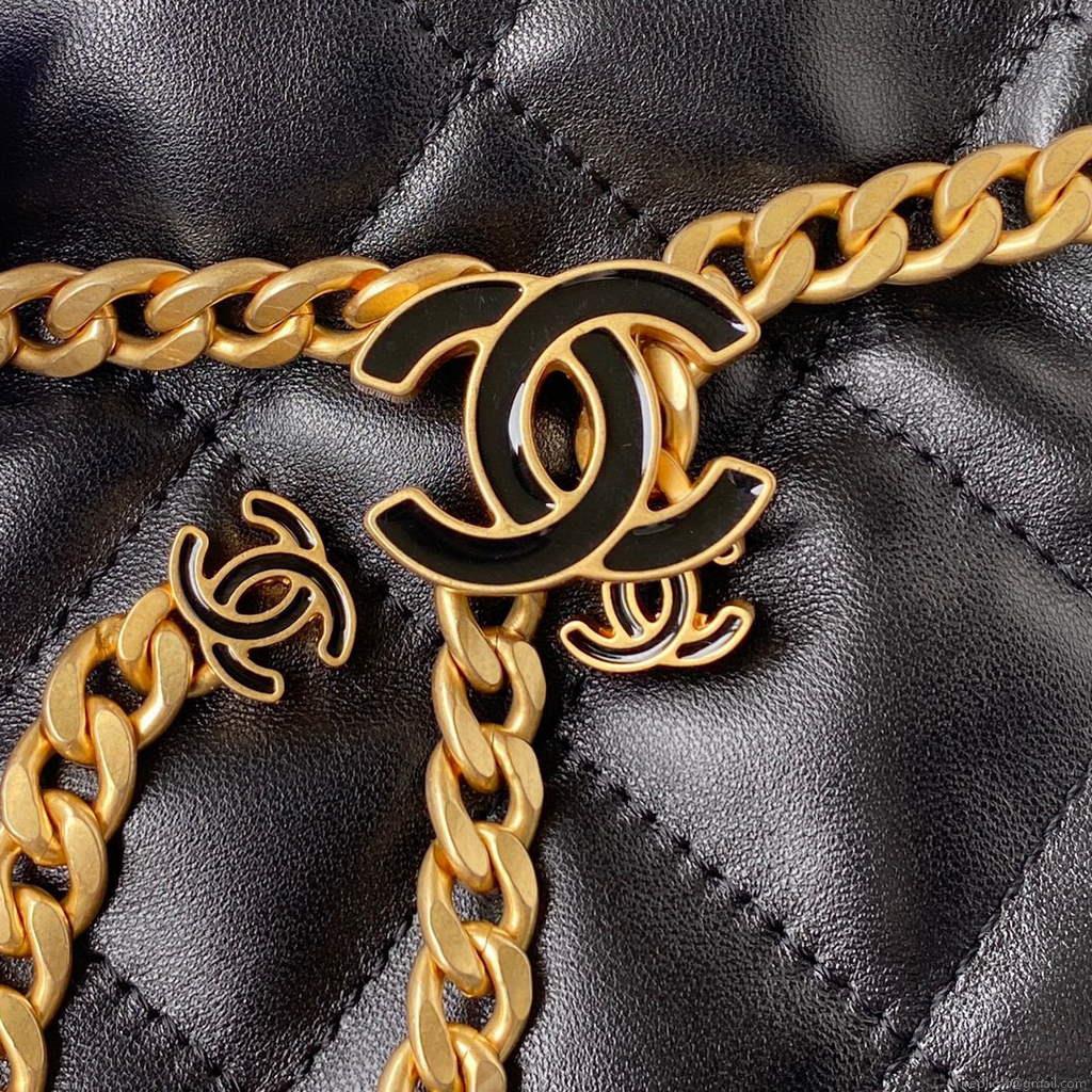 Chanel AS3117 Bucket Bag Lambskin Black