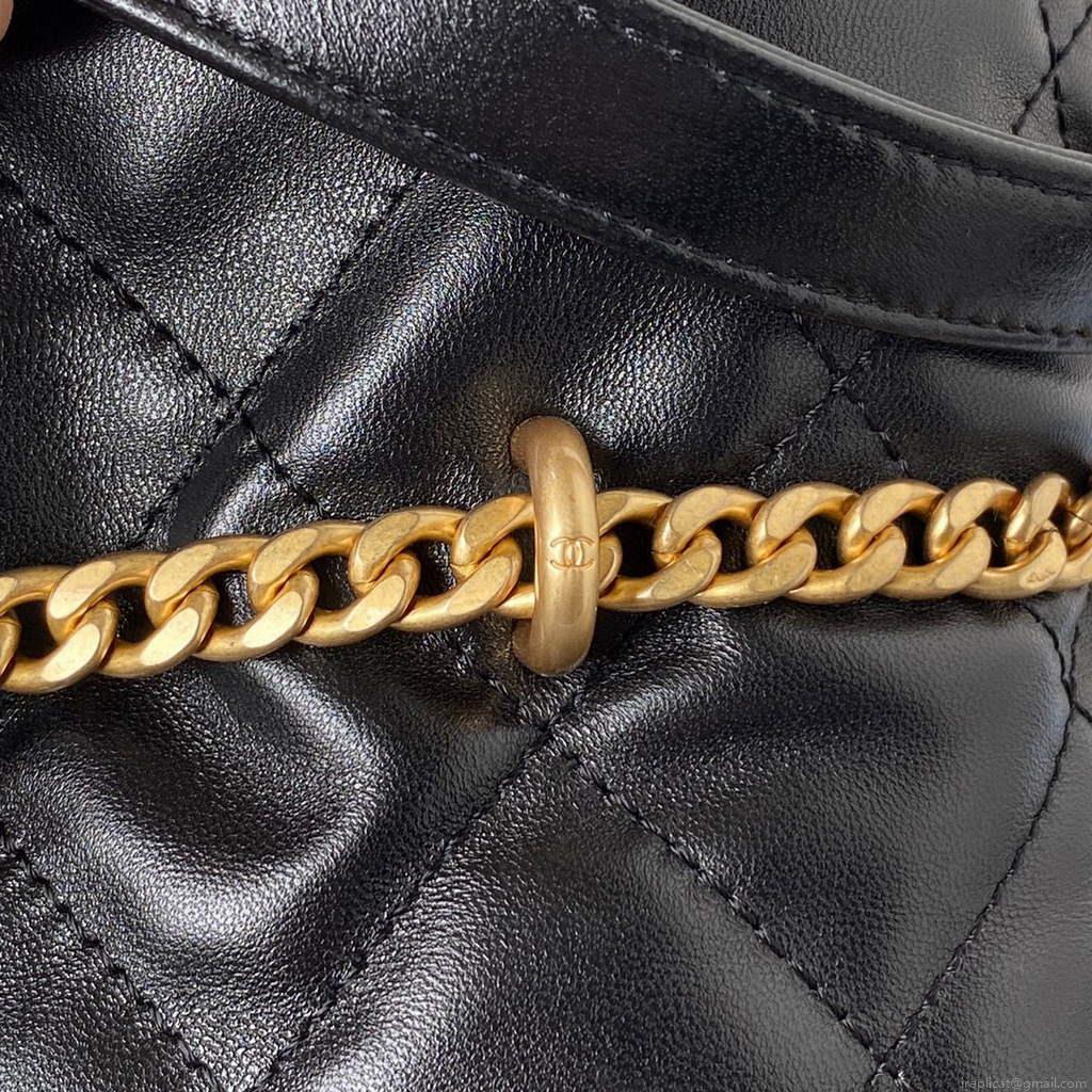 Chanel AS3117 Bucket Bag Lambskin Black