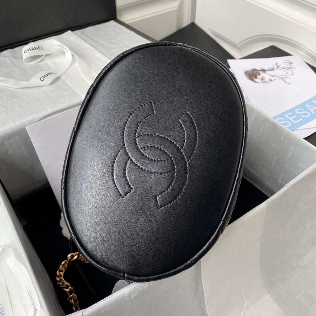 Chanel AS3117 Bucket Bag Lambskin Black