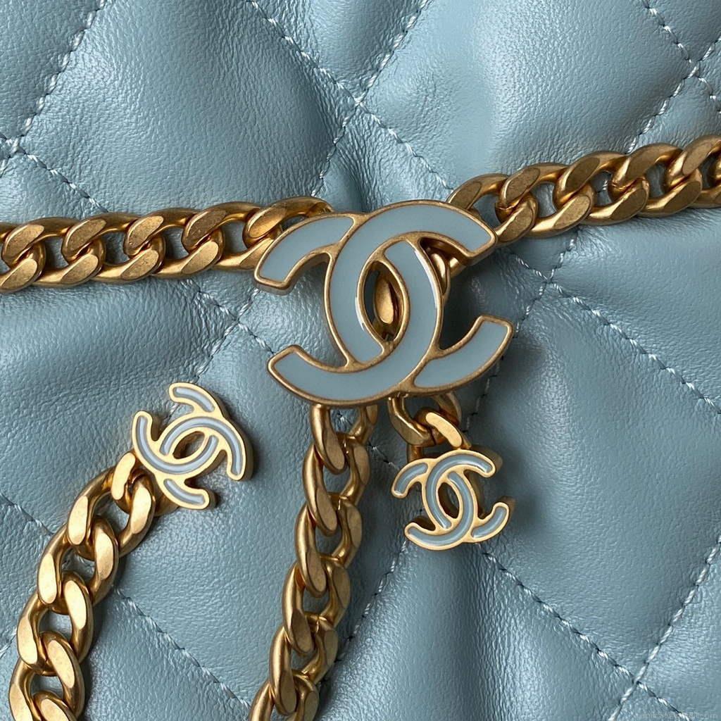 Chanel AS3117 Bucket Bag Lambskin Blue