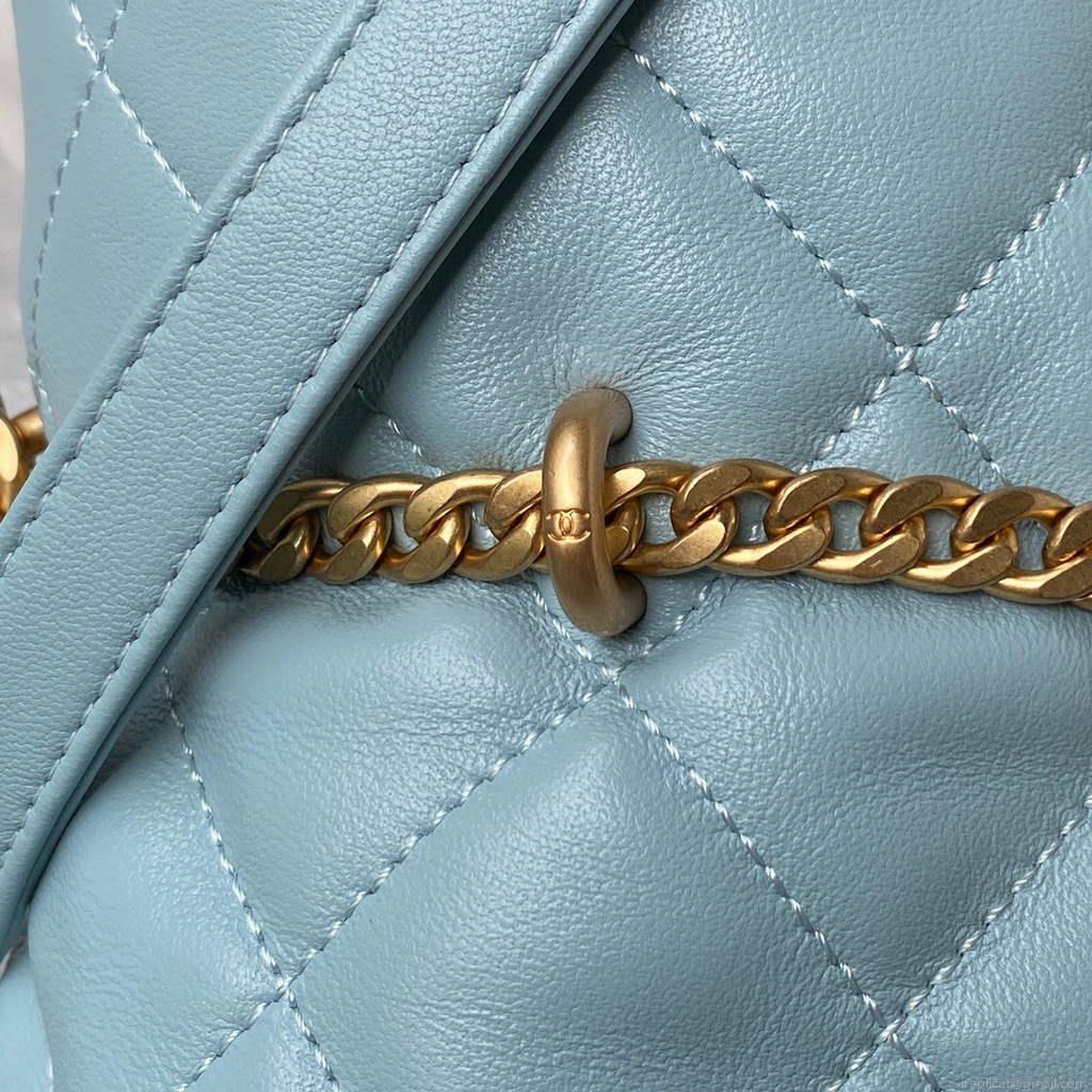 Chanel AS3117 Bucket Bag Lambskin Blue